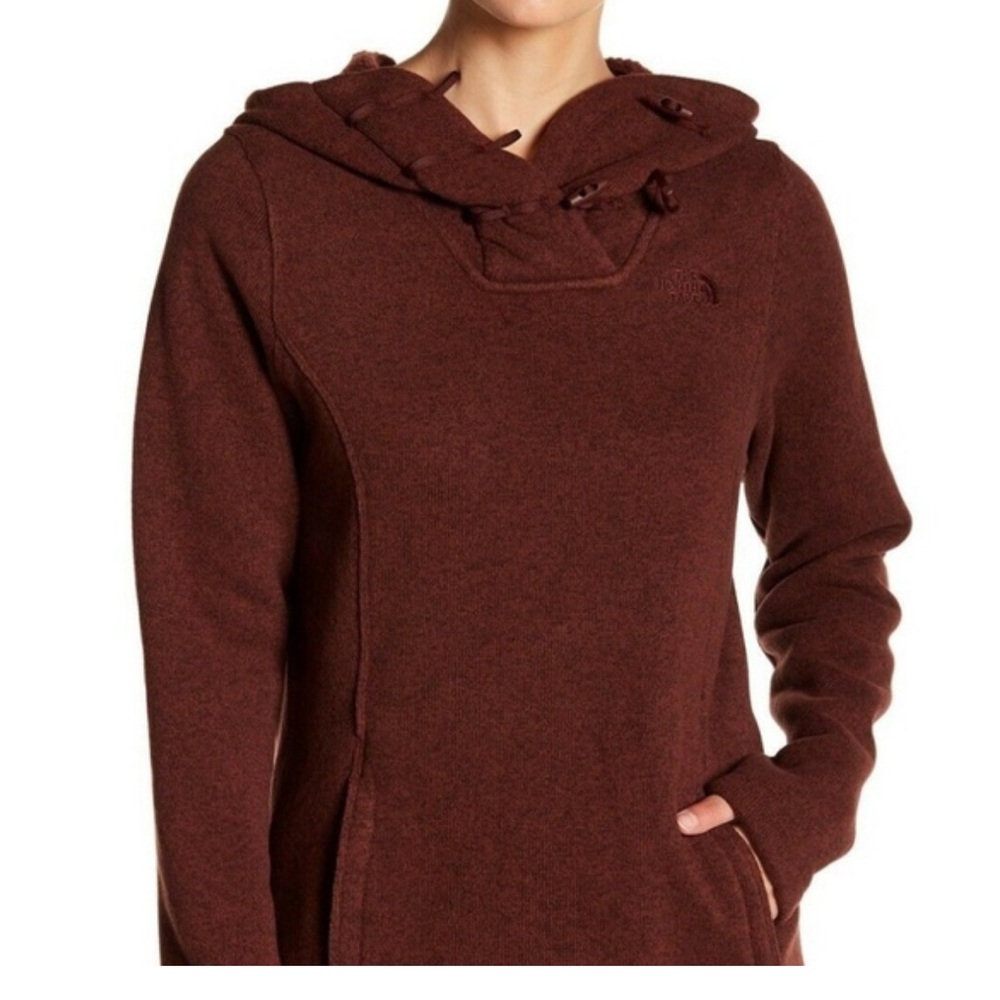 THE NORTH FACE Women’s Crescent Moon Hooded Pullover Fleece Maroon Size Large